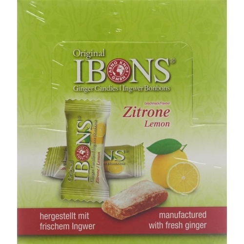 IBONS ginger candy display Lemon 12x60g