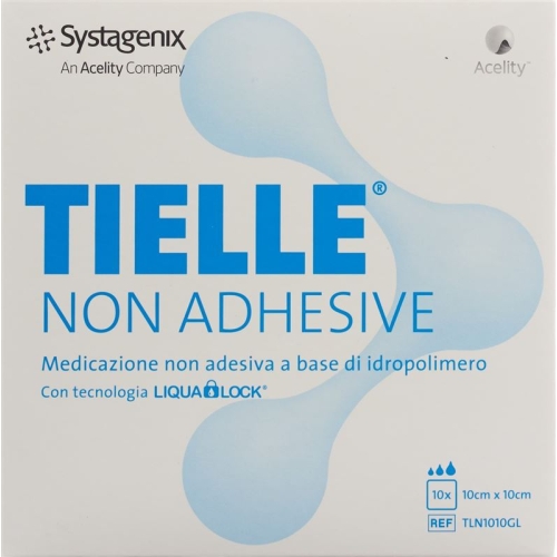 TIELLE NON ADHESIVE foam dressing 10x10cm non-adhesive 10 pieces