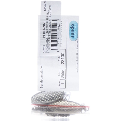 Sundo napkins chain 53cm silver with clips