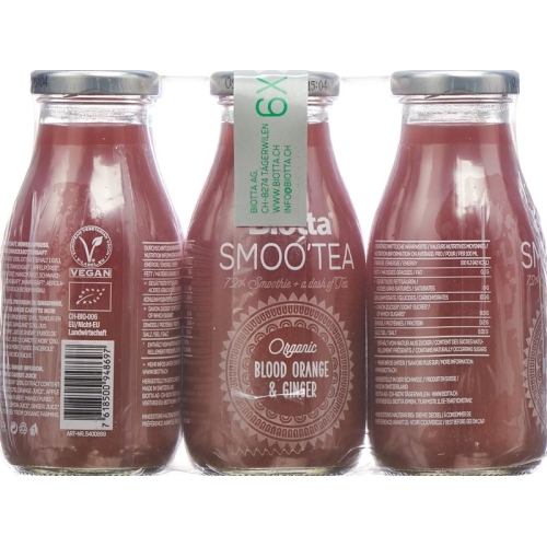 Biotta SmooTea blood orange ginger lt 6 x 00:25