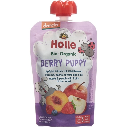 Holle Berry Puppy - Pouchy apple & peach with forest berries 100g