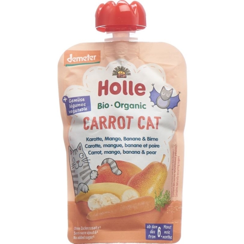 Holle Carrot Cat - Pouchy carrot mango banana & pear 100g