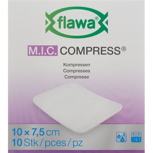 Flawa MIC compresses 7.5x10cm not sterile 10 pcs