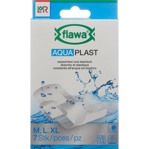 Flawa Aquaplast Pflasterstrips waterproof 3 Sizes 7 pcs