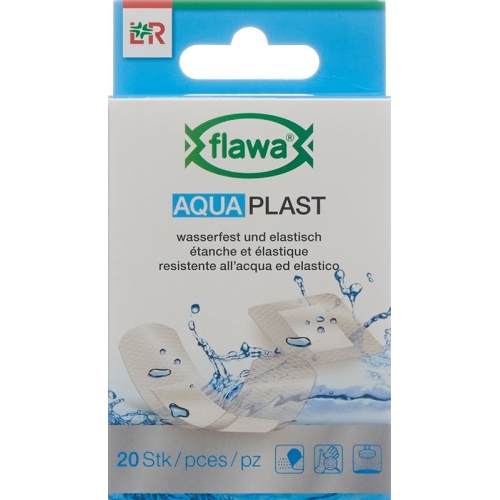 Flawa Aquaplast Pflasterstrips waterproof 2 sizes 20 pcs