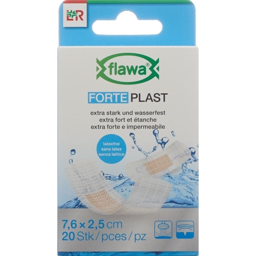 Flawa Forte Plast 2.5x7.6cm transparent 20 pcs