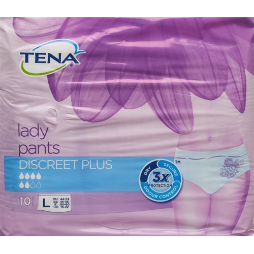 TENA silhouette discreet Plus L White 10 pcs