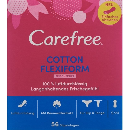 Carefree Cotton Flexiform Fresh 56 pieces