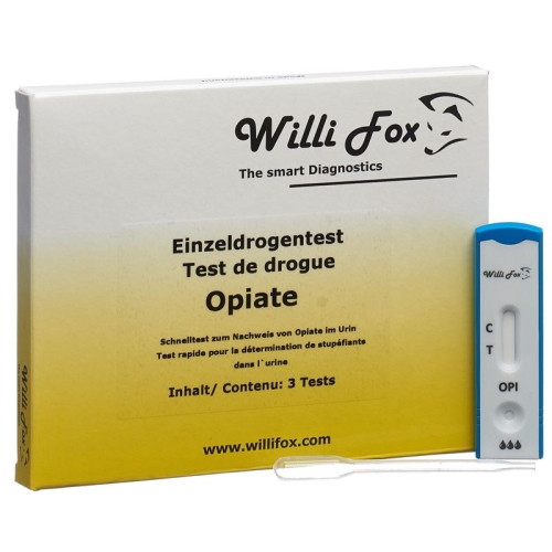 Willi Fox drug test opiates single urine 3 pcs