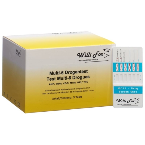 Willi Fox drug test Multi 6 drug urine 5 pcs