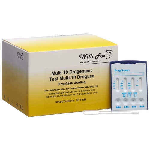 Willi Fox Drug Test Multi 10 drugs Urine 10 pcs