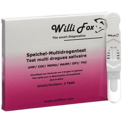 Willi Fox drug test saliva drug Multi 6 2 pcs