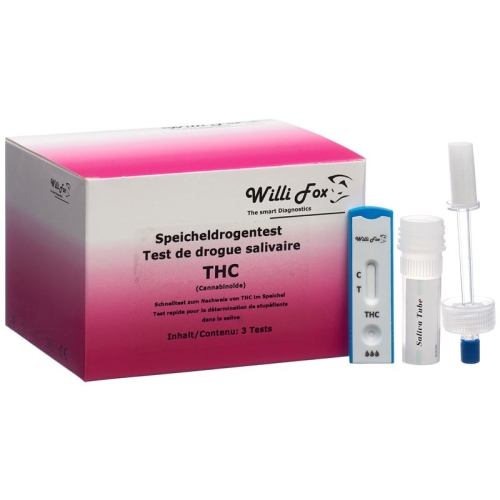 Willi Fox drug test THC saliva 3 pcs
