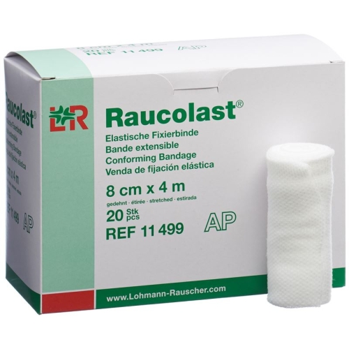 Raucolast elastic bandage 8cmx4m 20 pcs