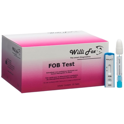 Willi Fox FOB Test (occult hemoglobin in stool) 25 pcs