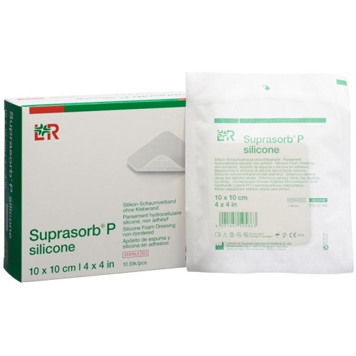Suprasorb P silicone non-border 10x10cm 10 pcs
