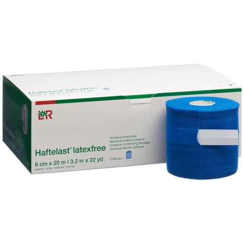 Exemplary load latex-free cohesive bandage 8cmx20m blue 6 pcs