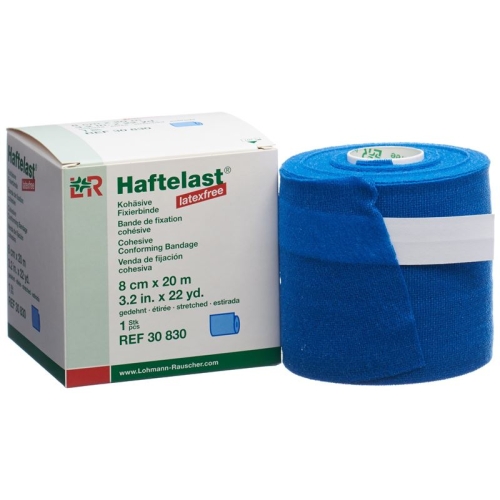 Exemplary load latex-free cohesive bandage 8cmx20m blue