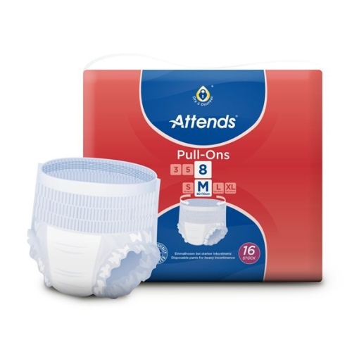 Attends pull ons 8 Pant M 16 pcs