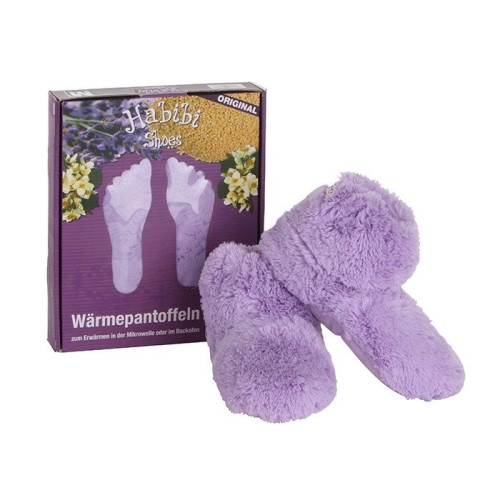 Habibi Plush Shoes M 37-40 purple one pair
