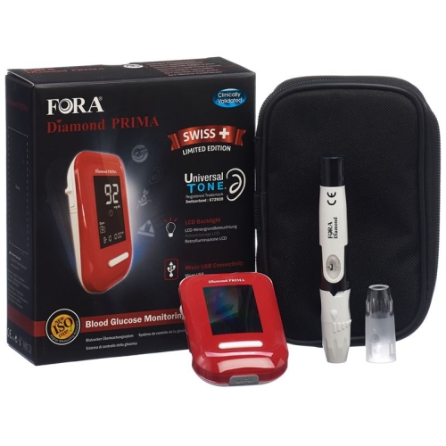 Fora Diamond Prima Blood Glucose Meter Red Mmol/l buy online
