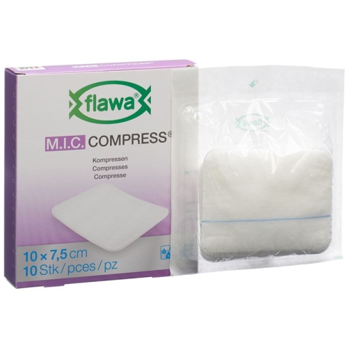 Flawa MIC compresses 7.5x10cm not sterile 10 pcs