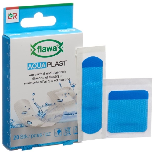 Flawa Aquaplast Pflasterstrips waterproof 2 sizes 20 pcs