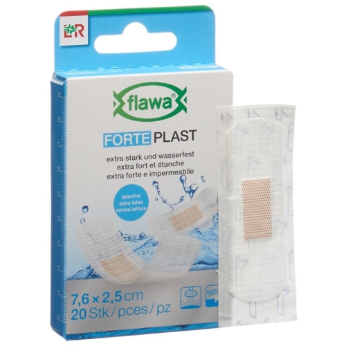 Flawa Forte Plast 2.5x7.6cm transparent 20 pcs