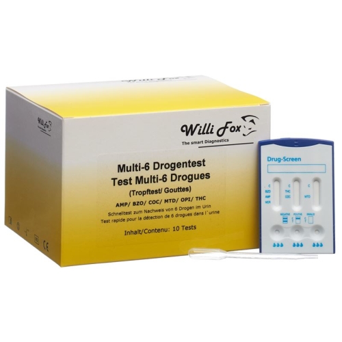 Willi Fox drug test Multi 6 drug test urine drip 10 pcs