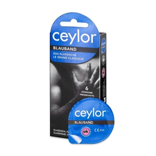 Ceylor Blue Ribbon Condoms with Reservoir 6 pieces