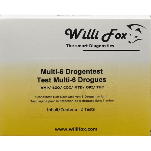 Willi Fox drug test Multi 6 drug urine 2 pcs