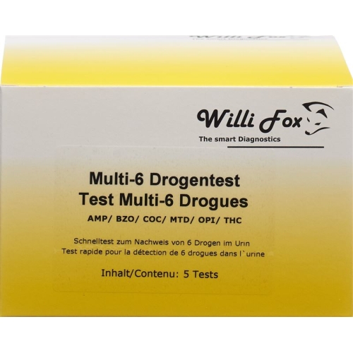 Willi Fox drug test Multi 6 drug urine 5 pcs