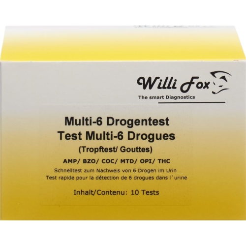 Willi Fox drug test Multi 6 drug urine 10 pcs