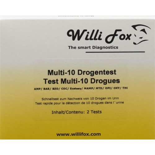 Willi Fox Drug Test Multi 10 drugs Urine 2 pcs