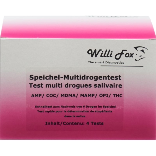 Willi Fox drug test saliva drug Multi 6 4 pcs