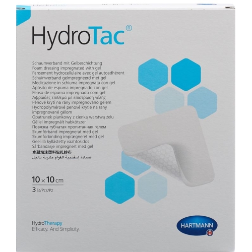 HydroTac wound dressing 10x10cm sterile 3 pcs