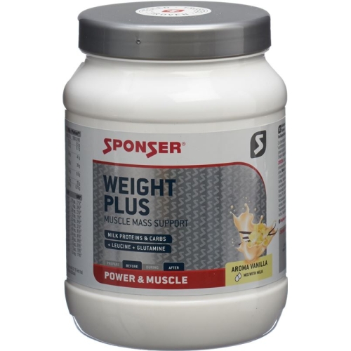 Sponser Weight Plus vanilla powder can 900 g