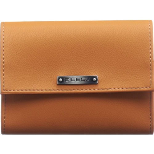 Pilbox Liberty weeks medication dispenser camel-colored German / French