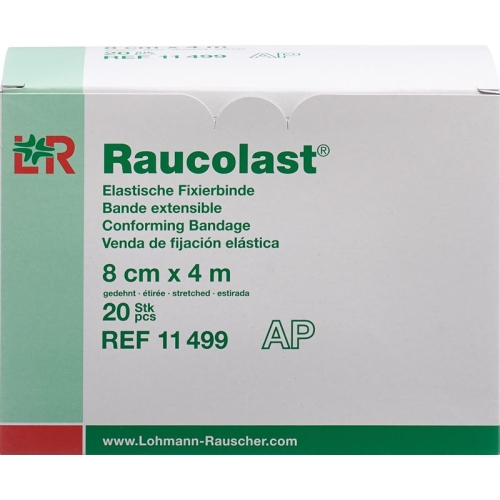 Raucolast elastic bandage 8cmx4m 20 pcs