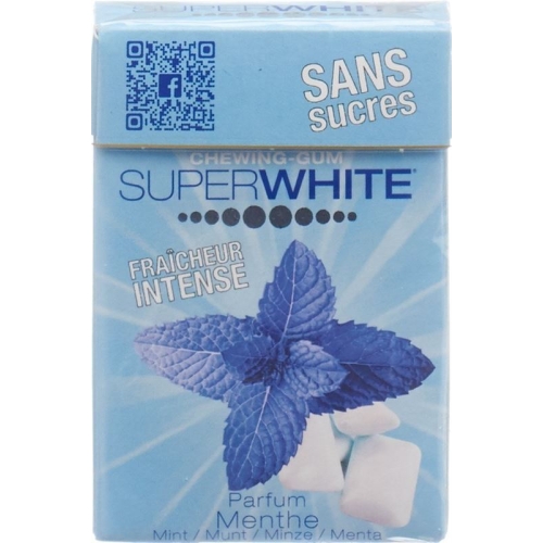 Super White chewing sugar-free white box 25 g