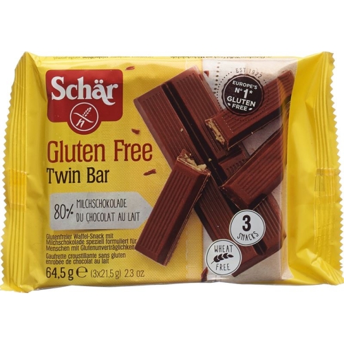 Twin archipelago bar snack with chocolate gluten-free 3 x 21.5 g