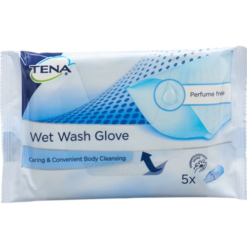 TENA Wet Wash Glove unscented 5 pcs