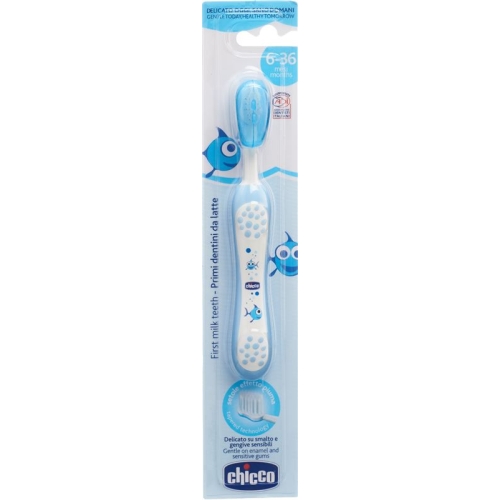 Chicco toothbrush light blue 6m +