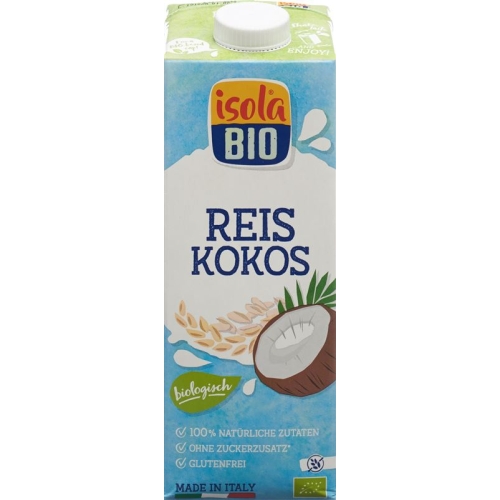 Isola Bio coconut rice milk Tetra 1 lt