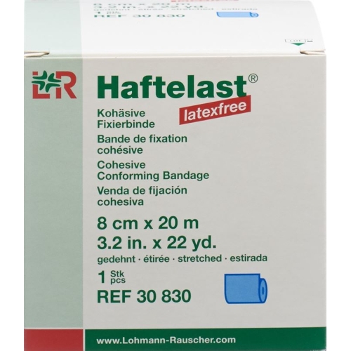 Exemplary load latex-free cohesive bandage 8cmx20m blue