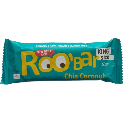 Roobar raw bar Chia Coconut 50g
