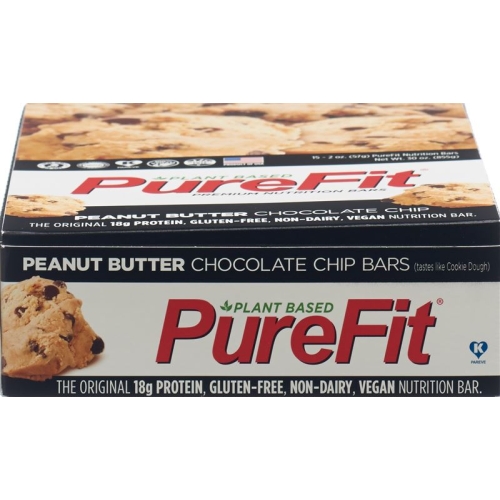 PureFit Protein Bar Chocolate Chip 100% vegan 15 x 57 g