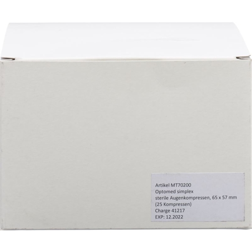 Optomed simplex eye pads 65x57mm sterile 25 pcs