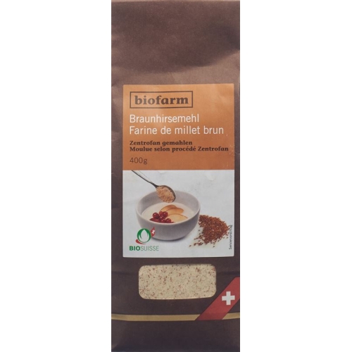 Biofarm brown millet flour CH bud Btl 400 g