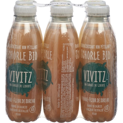 VIVITZ organic cider apple elderflower 6 x 0.5 lt